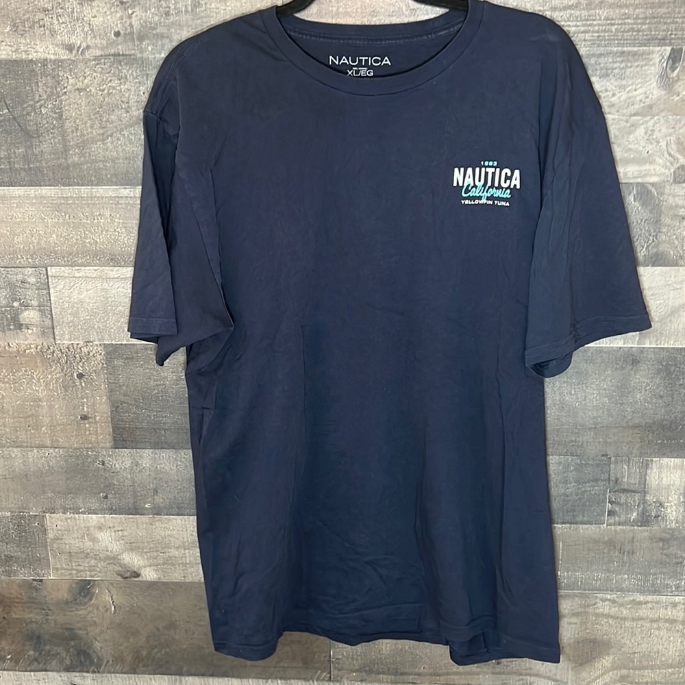 Navy Blue Deep Sea Fishing Nautica Short Sleeve T-Shirt